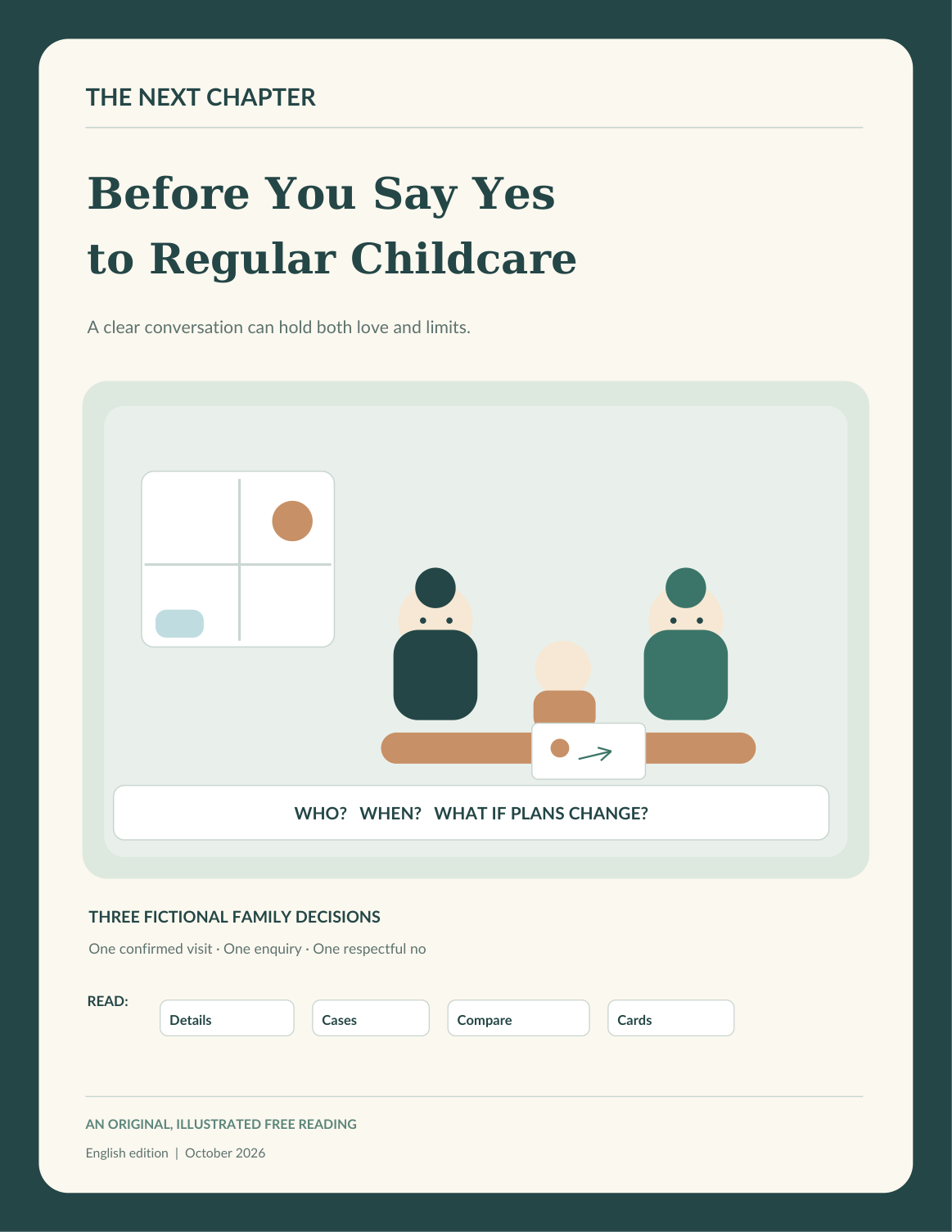 Illustration for Before You Say Yes to Regular Childcare