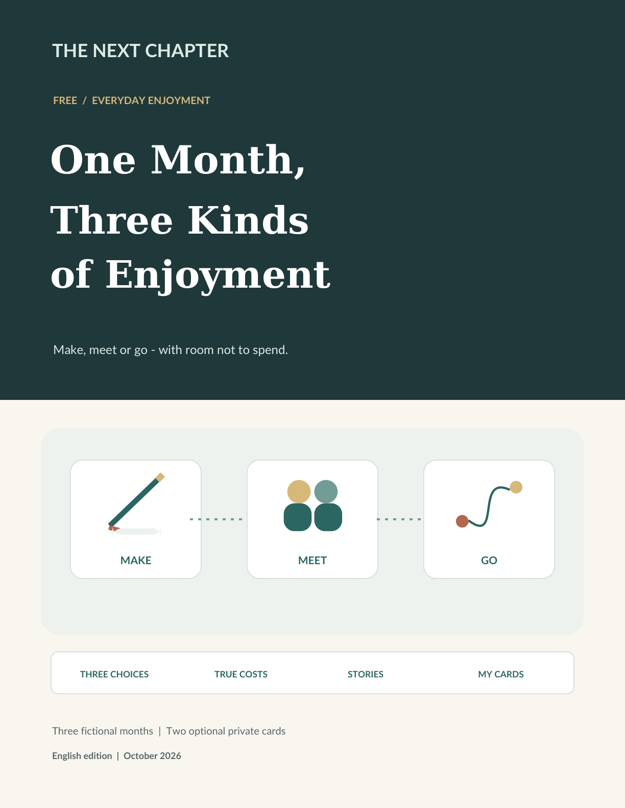 Illustration for One Month, Three Kinds of Enjoyment