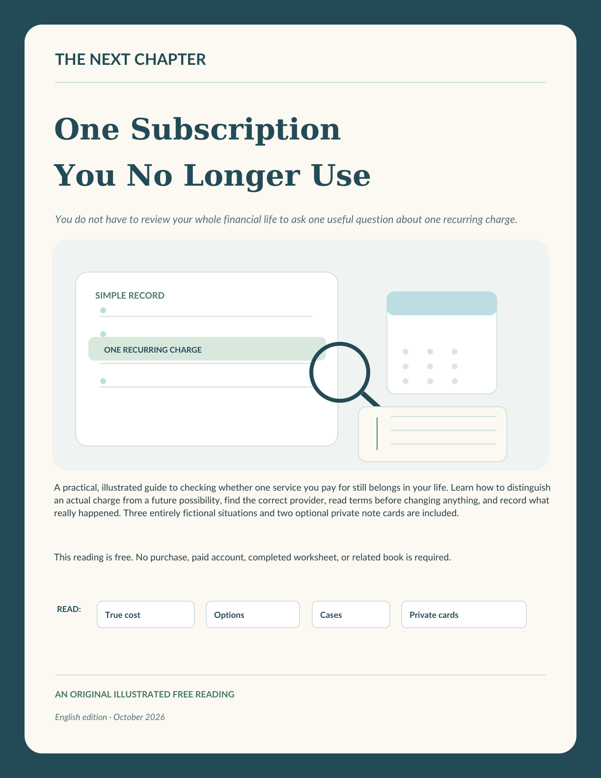 Illustration for One Subscription You No Longer Use