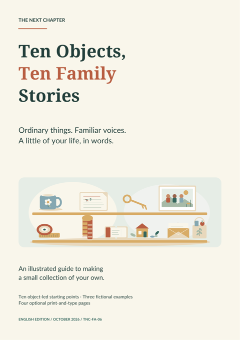 Illustrated cover for Ten Objects, Ten Family Stories