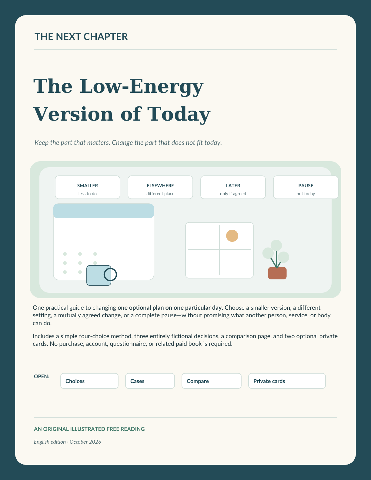 Illustration for The Low-Energy Version of Today