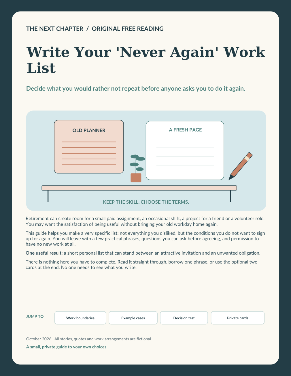 Illustration for Write Your 'Never Again' Work List
