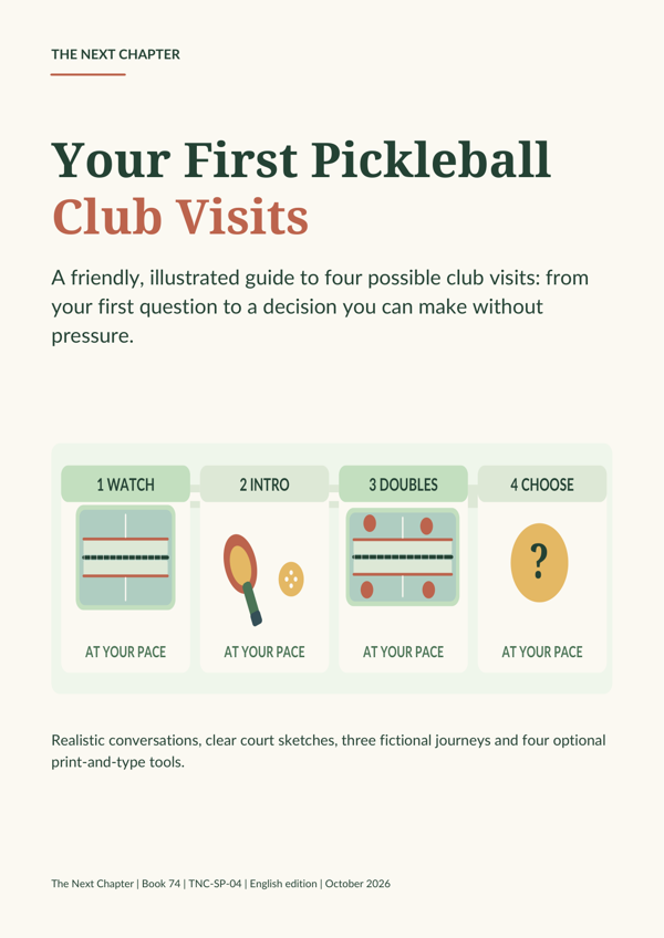 Illustrated cover for Your First Pickleball Club Visits